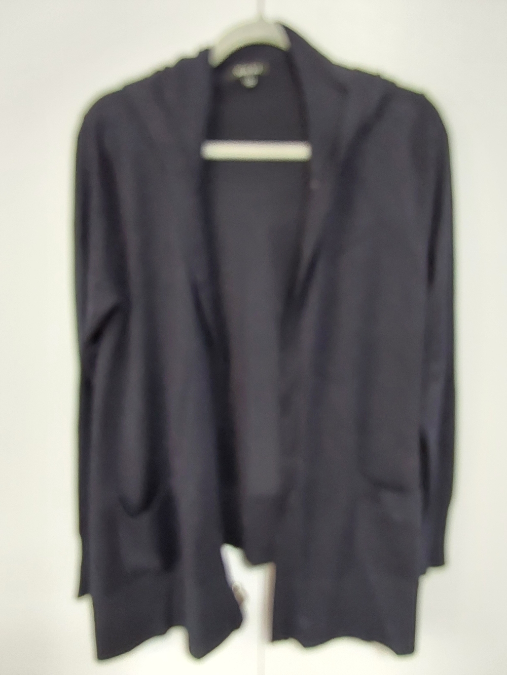 Verve Ami Black Open-Front Hooded Cardigan